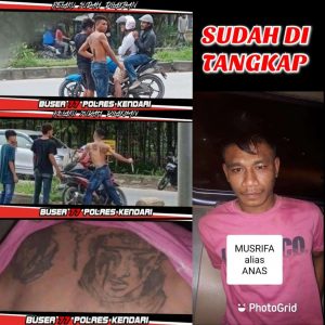 Lakukan Aksi Premanisme, Pria Bertato Karakter Anime Dibekuk Polisi