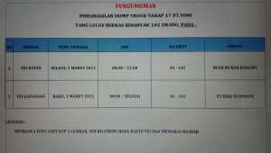 Daftar Lolos Tahap 17 Divisi Dump Truck di PT VDNI