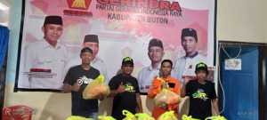 DPC Gerindra Buton Salurkan Bantuan ASR, Ketua DPC: Andi Sumangerukka Gubernur Harapan Kami