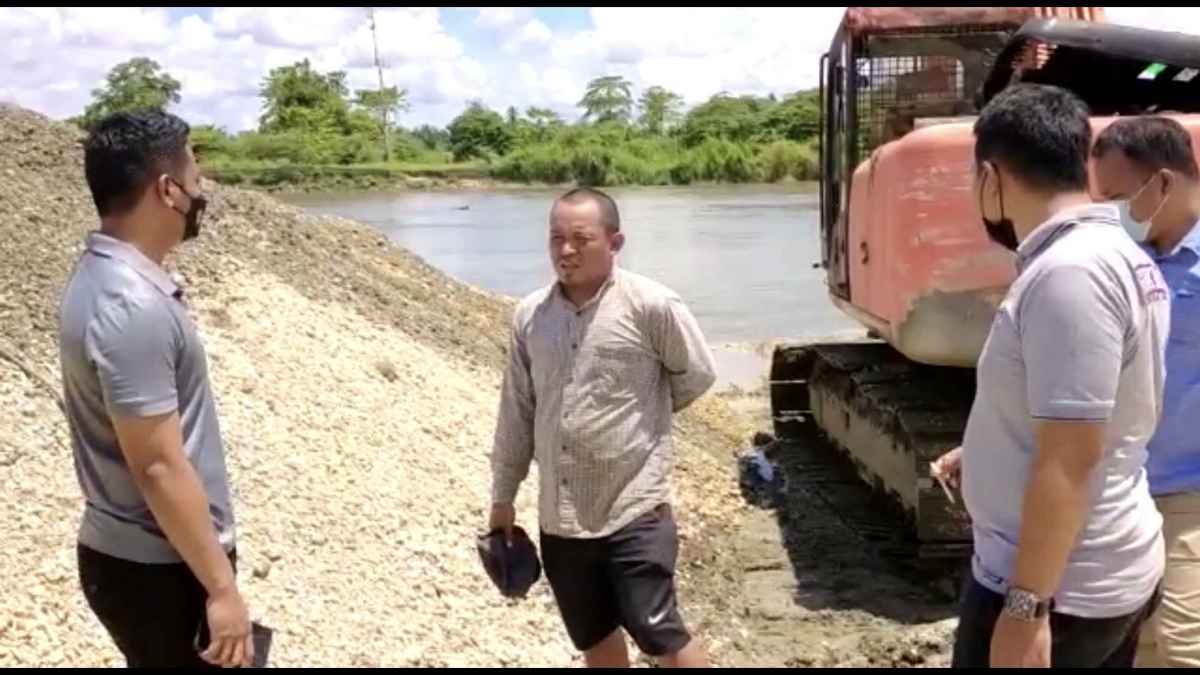 Tegas, Polres Konawe Hentikan Aktifitas Tambang Pasir Illegal di Konawe