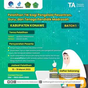 Diakominfo Konawe, Fasilitasi Guru Madrasah Pelatihan TIK