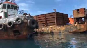 Usai Ditangkap Tim Patroli TNI AL, Tiga Kapal Pemuat Ore Nikel Diduga Tanpa Dokumen Diamankan di Kantor Pomal Kendari 