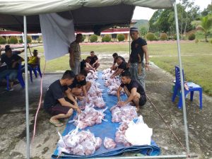 Batalyon C Pelopor Brimob Polda Sultra Kurban 6 Ekor Sapi di Totallang