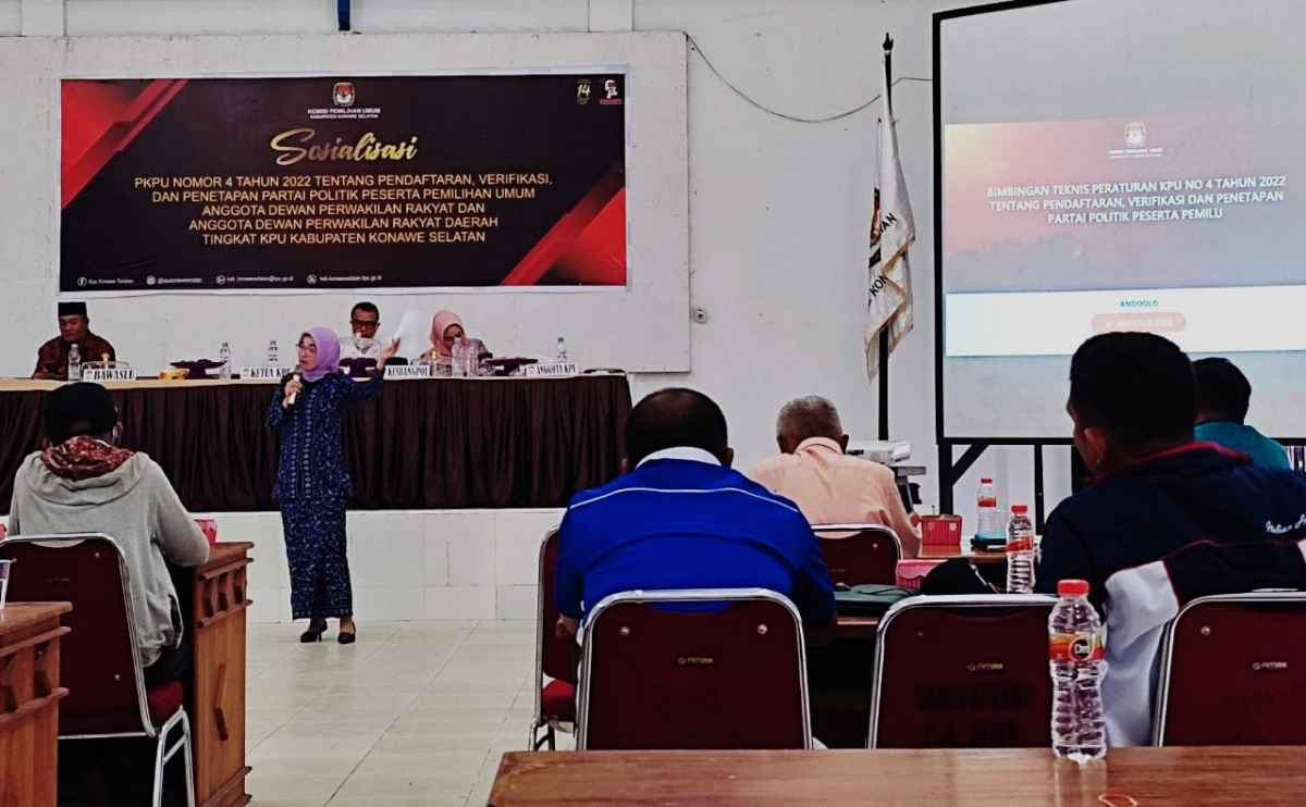 KPU Konawe Selatan Sosialisasikan PKPU Pendaftaran dan Verifikasi Parpol