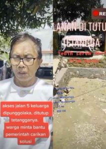 Viral di Medsos, Seorang Bapak di Mandonga Kendari Minta Bantuan Dewan Usai Jalan ke Rumahnya Ditutup Tetangga