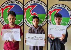 Under Cover, Polres Konawe Berhasil Amankan Tiga Pengedar Sabu Asal Sampara