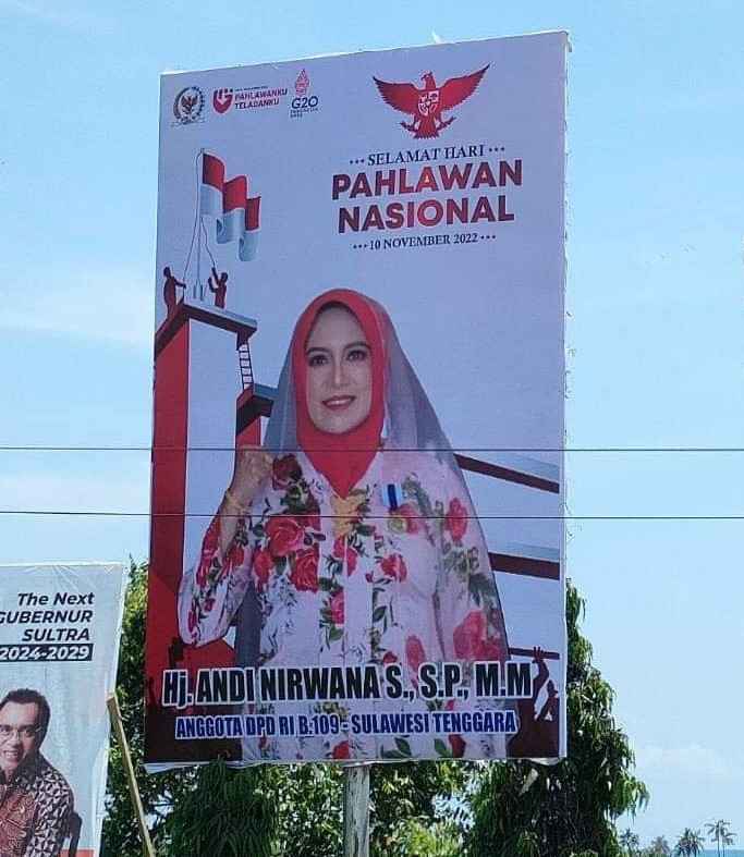 Baliho Terpasang di Reklame Tetap Ditertibkan, Anggota DPD RI: Pemkab Bombana Punya Aturan Sendiri?