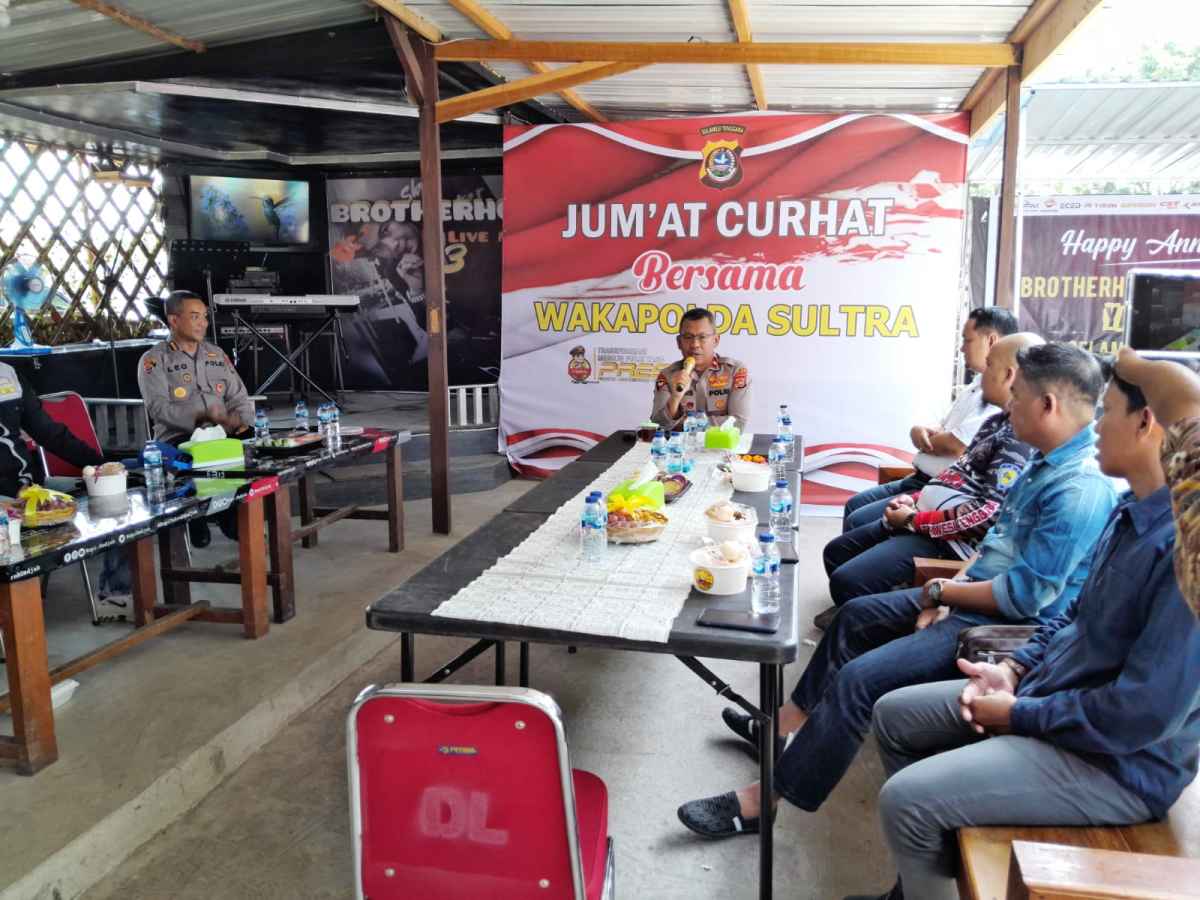 Jumat Curhat Bersama Komunitas Motor dan Mobil di Kendari, Wakapolda: Seluruh Keluhan Akan Kami Tindaklanjuti