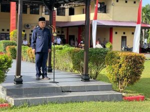 KSK Pimpin Upacara di SPN Anggotoa Polda Sultra