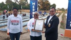 Aksi Penanaman Serentak Hortikultura Siswa SMA dan SMK se-Sultra Pecahkan Rekor MURI