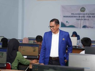 Rektor IAIN Kendari, Pantau Pelaksanaan Ujian Mandiri Lokal Tahap Satu