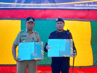 Pj Wali Kota Kendari Suport Brimob Polda Sultra Tingkatkan Keamanan dan Ketertiban