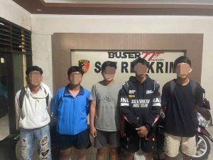 Melakukan Penganiayaan Menggunakan Sajam, Sekelompok Pelajar Kendari Diamankan Tim Buser77