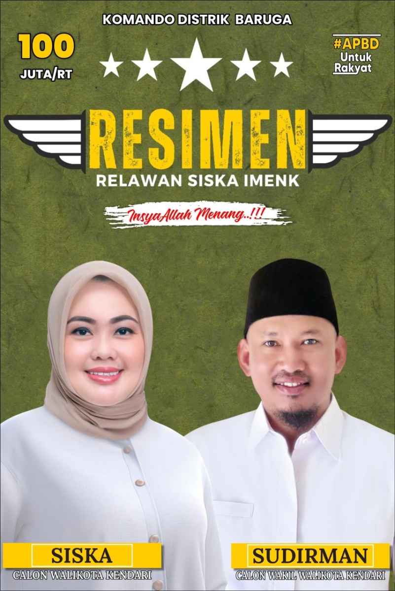 RESIMEN Kecamatan Dibentuk, Siap Kawal dan Memenangkan Pasangan Siska-Sudirman di Pilwali Kendari