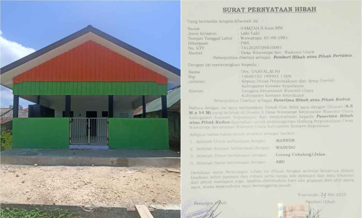 Bantah Penyerobotan Lahan, Kadis Perpustakaan Konkep: Sudah Naik Pondasi Baru Mereka Klaim