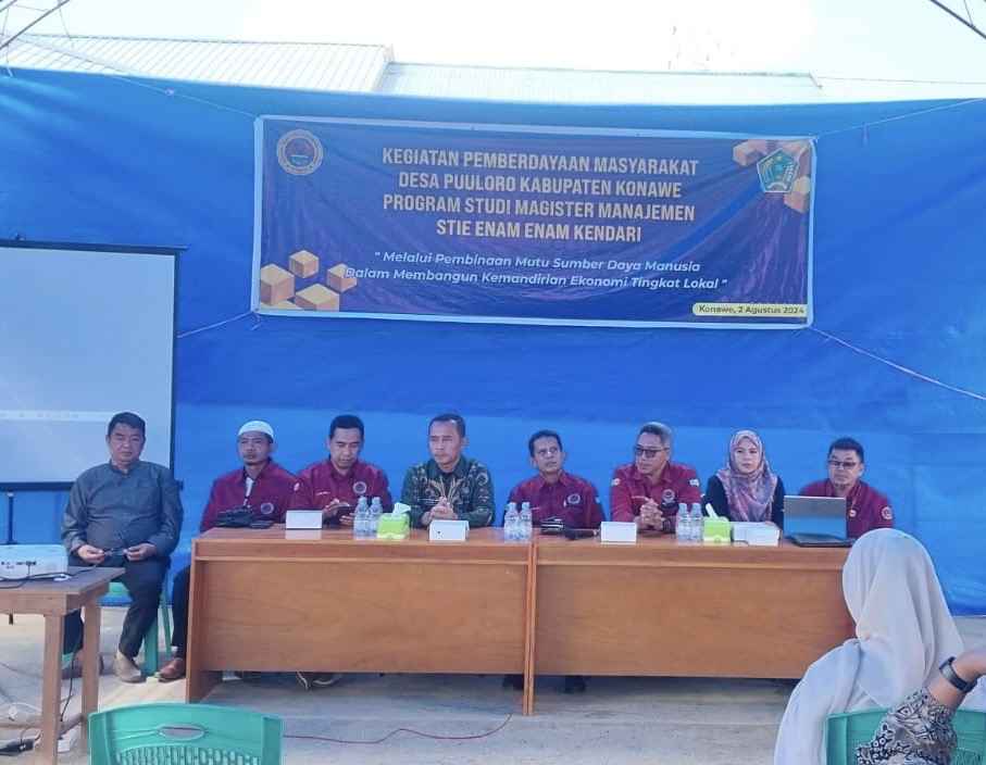 Dukung Pengembangan BUM Des, Program Studi MM STIE-66 Kendari Beri Pelatihan Desa Puuloro