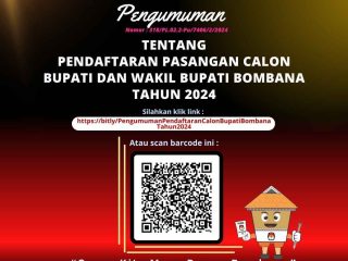 KPU Bombana Umumkan Jadwal Pendaftaran Cabup dan Cawabup 2024