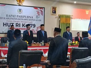 DPRD Konkep Paripurnakan Dirgahayu Indonesia ke-79, Bupati Amrullah Paparkan Capaiannya