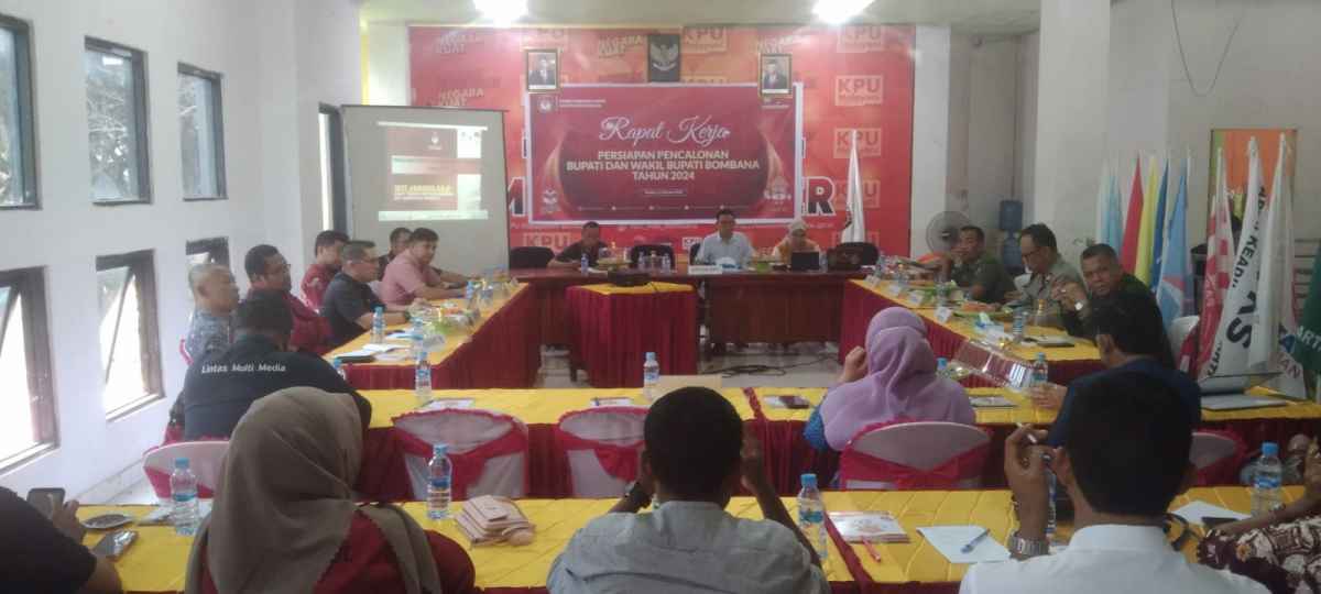 Matangkan Persiapan, KPU Bombana Gelar Rapat Persiapan Lintas Sektor