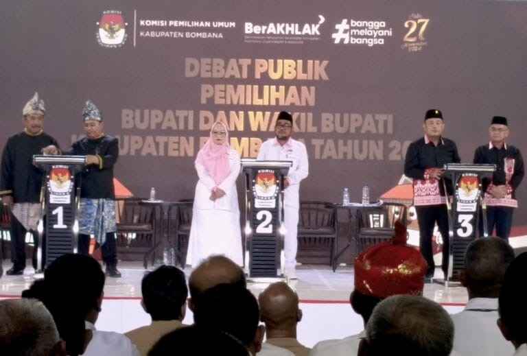 KPU Bombana Sukses Gelar Debat Publik Perdana Pilkada 2024