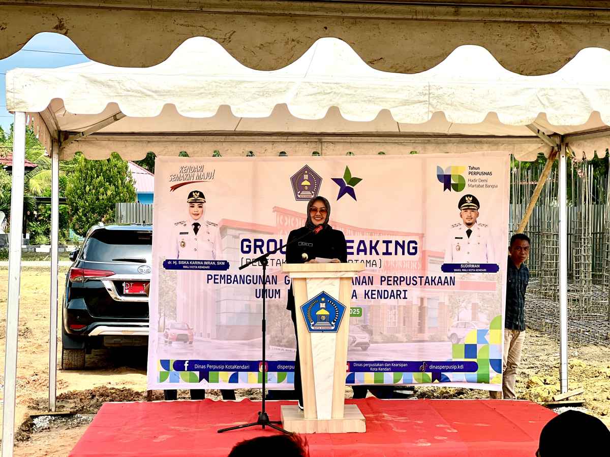 Pembangunan Perpustakaan Dimulai, Walikota Kendari: Semua Masyarakat Bisa Mengaksesnya