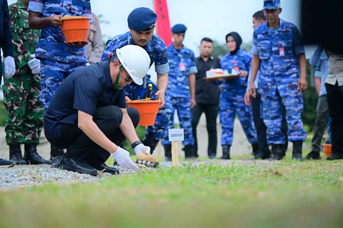 Peletakan Batu Pertama SPPG Lanud Halu Oleo, Gubernur Sultra: Fondasi Perbaikan Gizi Masyarakat