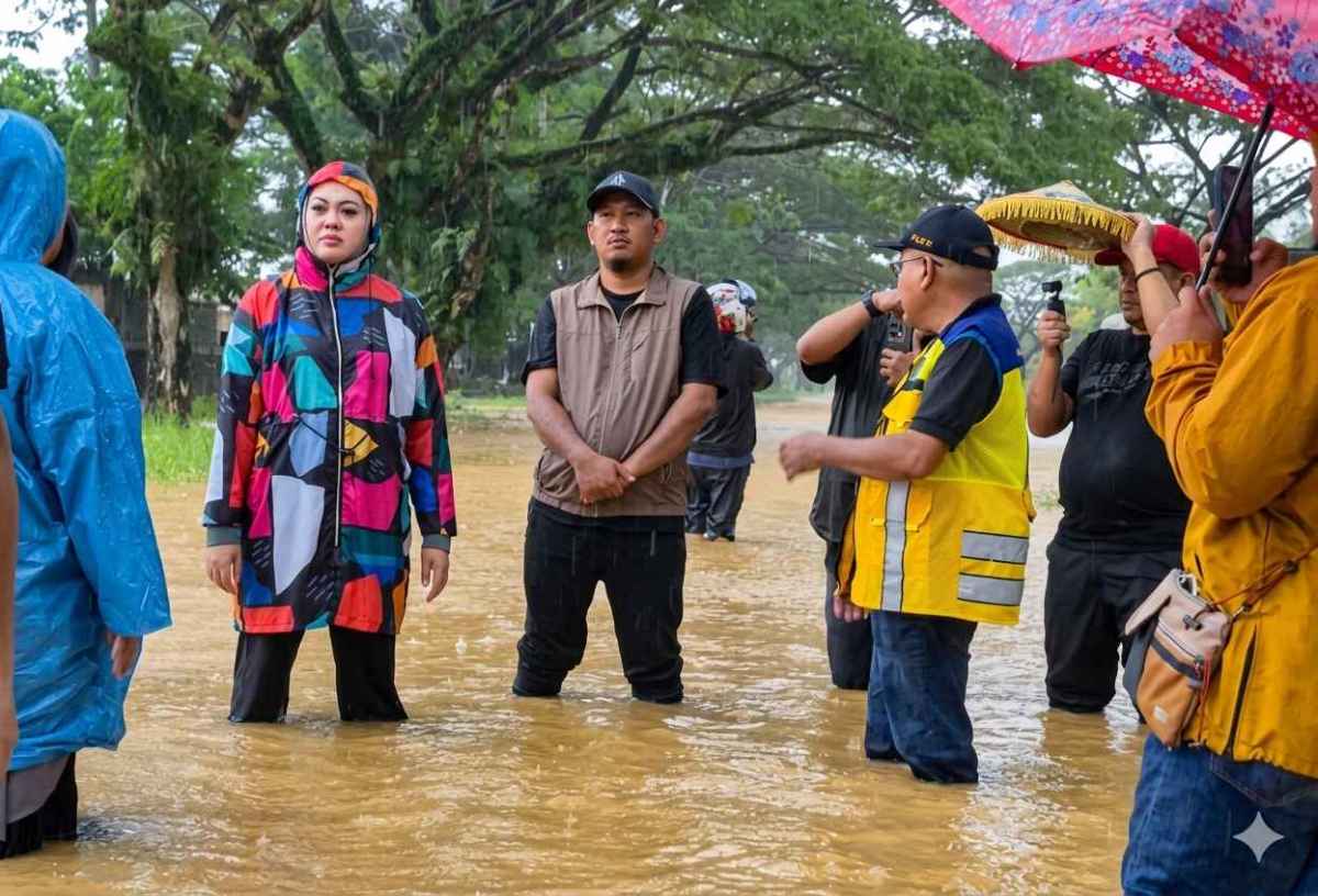 Respon Cepat, Walikota Kendari Kunjungi Beberapa Lokasi Banjir