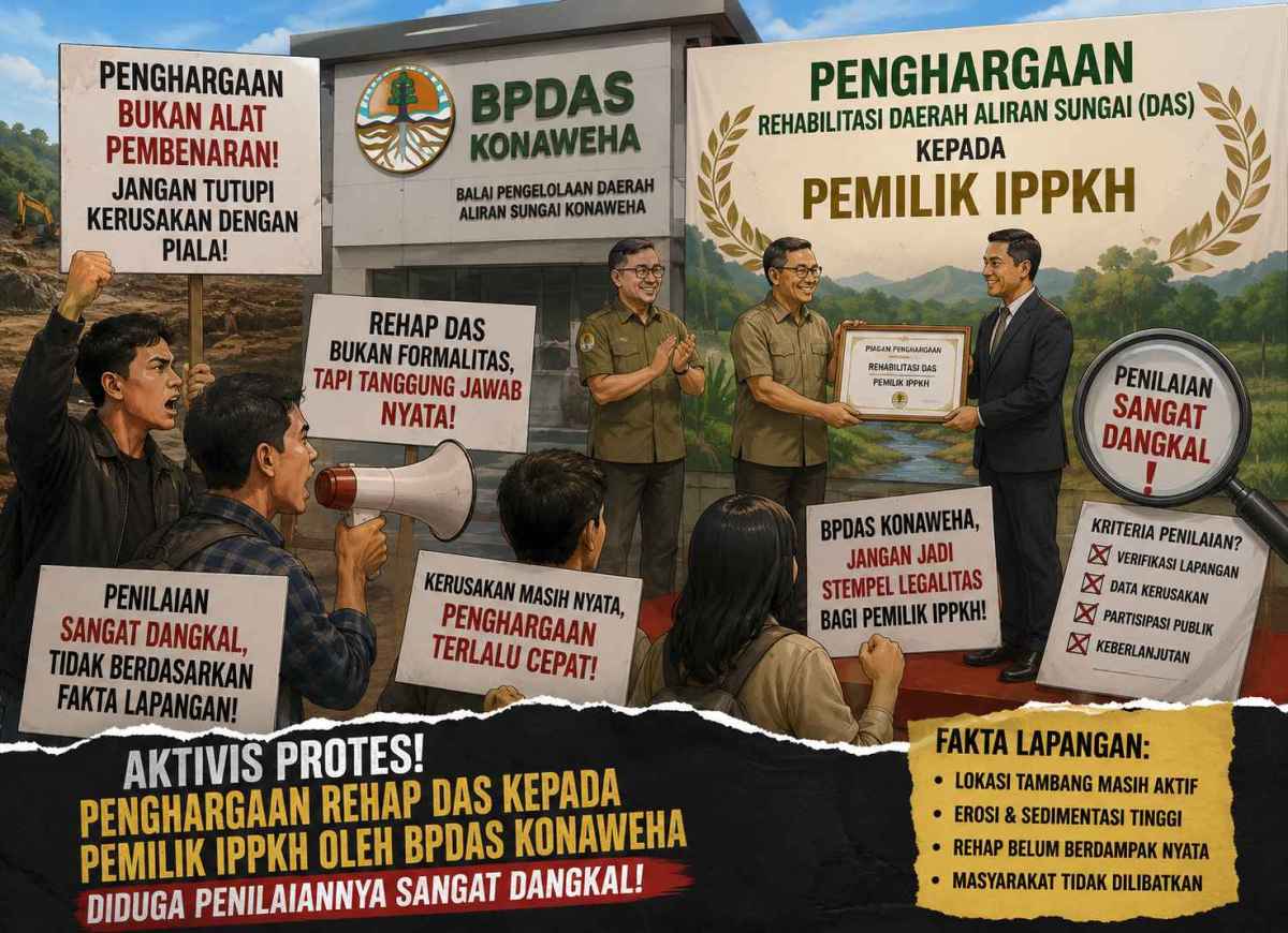Penghargaan Rehab DAS oleh BPDAS Konaweha di Protes, LINK Sultra: Penilaiannya Terlalu Dangkal