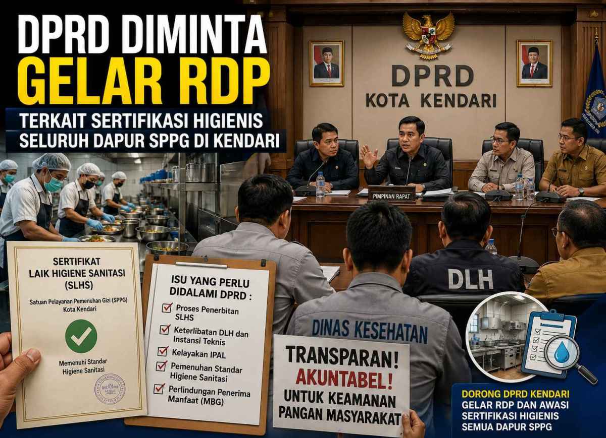 FD3406BE-765D-446A-BB5E-ED2DC11D8260 DPRD Diminta Gelar RDP Terkait Sertifikasi Higienis Seluruh Dapur SPPG di Kendari