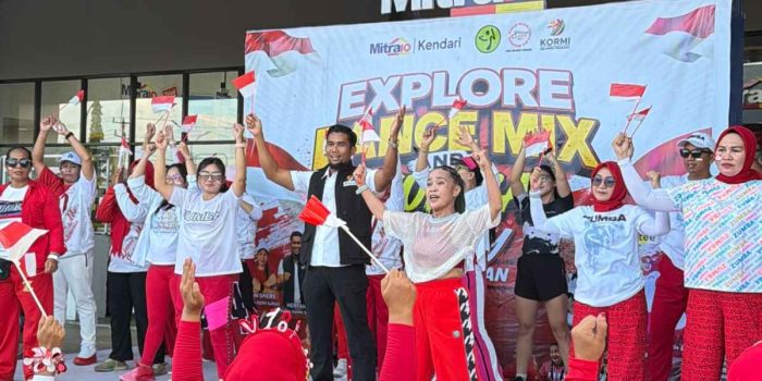 Ratusan Peserta Tumpah Ruah, Ketua KORMI Sultra Buka Dance Mix dan Zumba Party di Mitra10