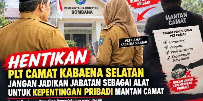Penunjukan Plt Camat Kabaena Selatan Diduga Sarat Kepentingan Pribadi