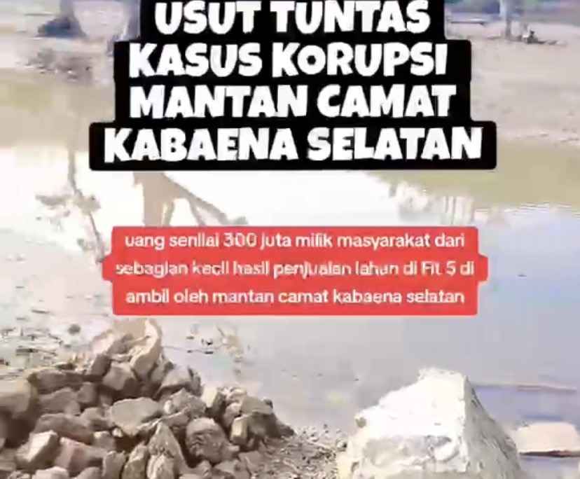 Dijuluki Bos C, Mantan Camat Kabaena Selatan Disebut Diduga “Makan” Uang Proyek
